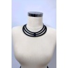 Halka Detraylı Şık Deri Choker, Deri Kolye - APFT1413