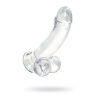 Kristal Pürüzsüz Yüzeyli Şeffaf Silikon Vantuzlu Testisli 15cm Dildo