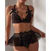 Fantezi Siyah Dantelli Mini Etekli Babydoll BC9242