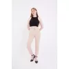 Kadın Tam Kalıp Basic Eşofman Pantolon - Bej