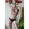 Fantazi Deri Jartiyer ve Göğüs Harness Takım - APFT272