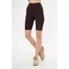 Biker Sporcu Şort - Kahve