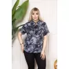Bebe yaka püskül Detaylı Bluz- Desenli