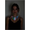 Rainbow Reflektörlü Damla Choker Kolye, Zarif Lazer Kesim Kolye - APFT1410