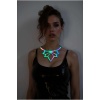 Rainbow Reflektörlü Lotus Choker Kolye, Şık Lazer Kesim Kolye - APFT1416