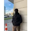 Samuray Kapüşonlu ZIP Fermuarlı Kapüşonlu Özel Tasarım SweatShirt - Siyah