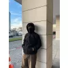 Samuray Kapüşonlu ZIP Fermuarlı Kapüşonlu Özel Tasarım SweatShirt - Siyah