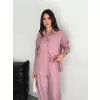 Gömlek Pantolon ikili Takım - Toz Pembe