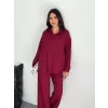 Gömlek Pantolon ikili Takım - Bordo