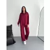Gömlek Pantolon ikili Takım - Bordo