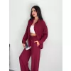 Gömlek Pantolon ikili Takım - Bordo