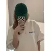 Newtro Baskılı Oversize Bisiklet Yaka T-shirt - Beyaz