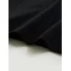 [Günlük T-Shirt] Hafif Kadın Günlük T-Shirt | Bol Kesim, Kısa Kollu, Yuvarlak Yaka, Eğlenceli Karikatür Ayı ve Umrumda Değil Baskı - Günlük Stil, İlkbahar/Yaz- Siyah