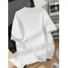 [Günlük T-Shirt] Hafif Kadın Günlük T-Shirt | Bol Kesim, Kısa Kollu, Yuvarlak Yaka, Eğlenceli Karikatür Ayı ve Umrumda Değil Baskı - Günlük Stil, İlkbahar/Yaz- Beyaz