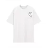 [Günlük T-Shirt] Hafif Kadın Günlük T-Shirt | Bol Kesim, Kısa Kollu, Yuvarlak Yaka, Eğlenceli Karikatür Ayı ve Umrumda Değil Baskı - Günlük Stil, İlkbahar/Yaz- Beyaz