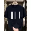 AICG Baskılı Kadın Oversize Bisiklet Yaka T-shirt - Siyah
