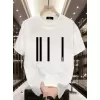 AICG Baskılı Kadın Oversize Bisiklet Yaka T-shirt  - Beyaz