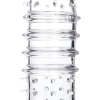 Tırtıklı Noktalı Şeffaf 15.3cm Penis Kılıfı