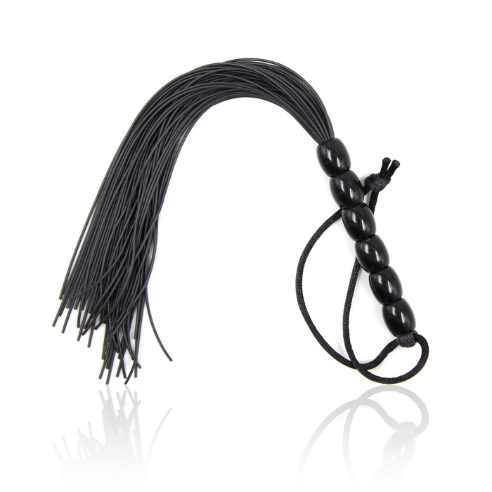 Fetilux Tüylü Silikon 23cm Mini Kırbaç - Siyah