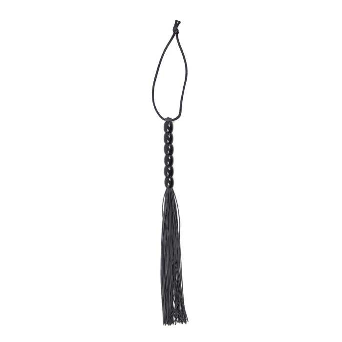 Fetilux Tüylü Silikon 23cm Mini Kırbaç - Siyah