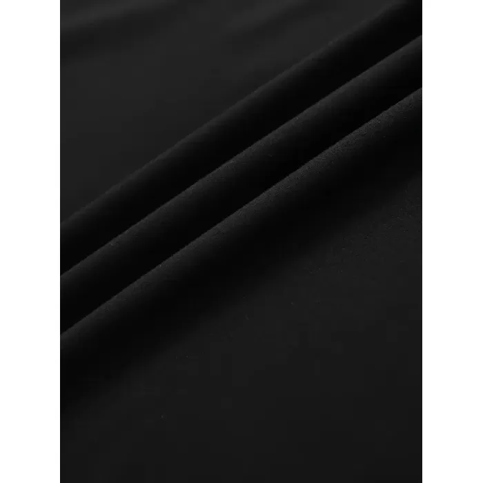 Büyük Boy Ayıcık Baskılı Bisiklet Yaka T-Shirt, İlkbahar & Yaz İçin Rahat Kısa Kollu T-Shirt, Kadın Giyim - Siyah