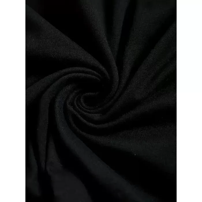 Büyük Boy Ayıcık Baskılı Bisiklet Yaka T-Shirt, İlkbahar & Yaz İçin Rahat Kısa Kollu T-Shirt, Kadın Giyim - Siyah