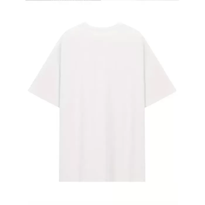 [Günlük T-Shirt] Hafif Kadın Günlük T-Shirt | Bol Kesim, Kısa Kollu, Yuvarlak Yaka, Eğlenceli Karikatür Ayı ve Umrumda Değil Baskı - Günlük Stil, İlkbahar/Yaz- Beyaz