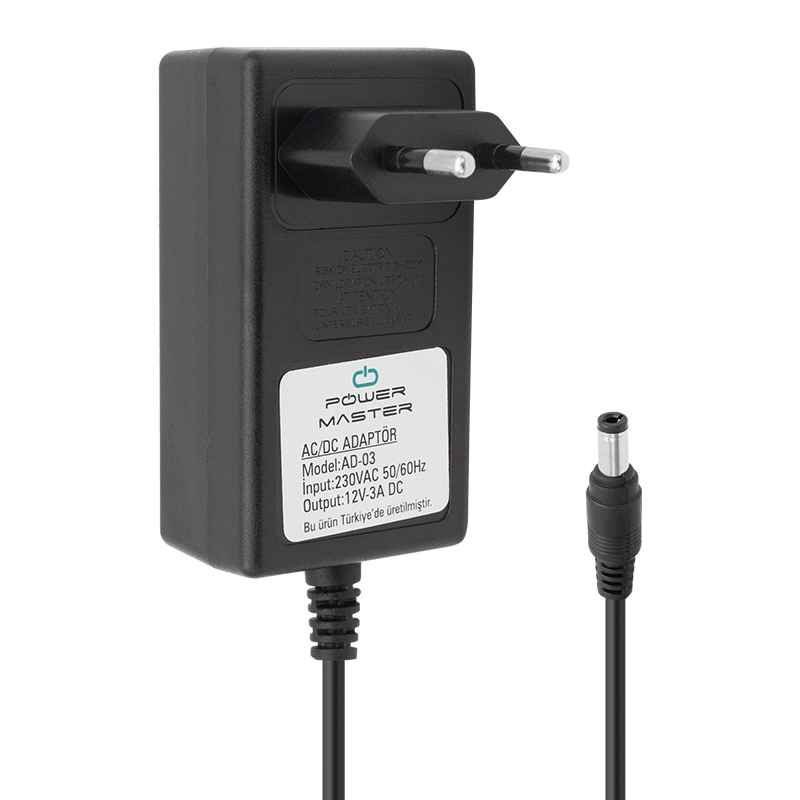 12 Volt - 3 Amper Plasti̇k Kasa Pri̇z Ti̇pi̇ Adaptör 5.5*2.5 Uç (4172)