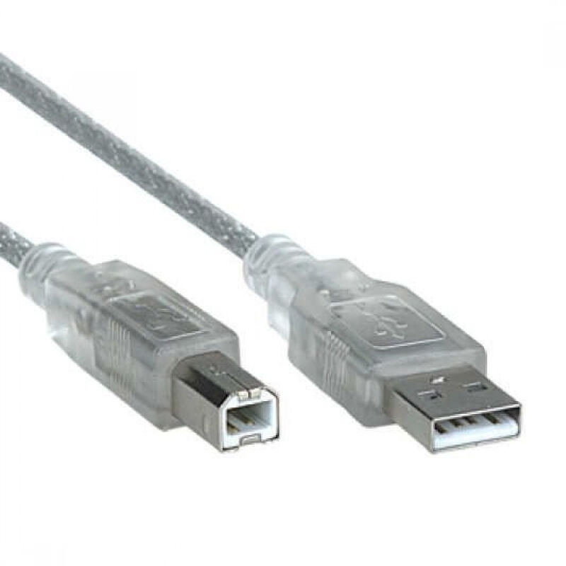 Usb Yazici Kablosu Şeffaf 2.0V 3 Metre  *Sl-U2003 (4172)