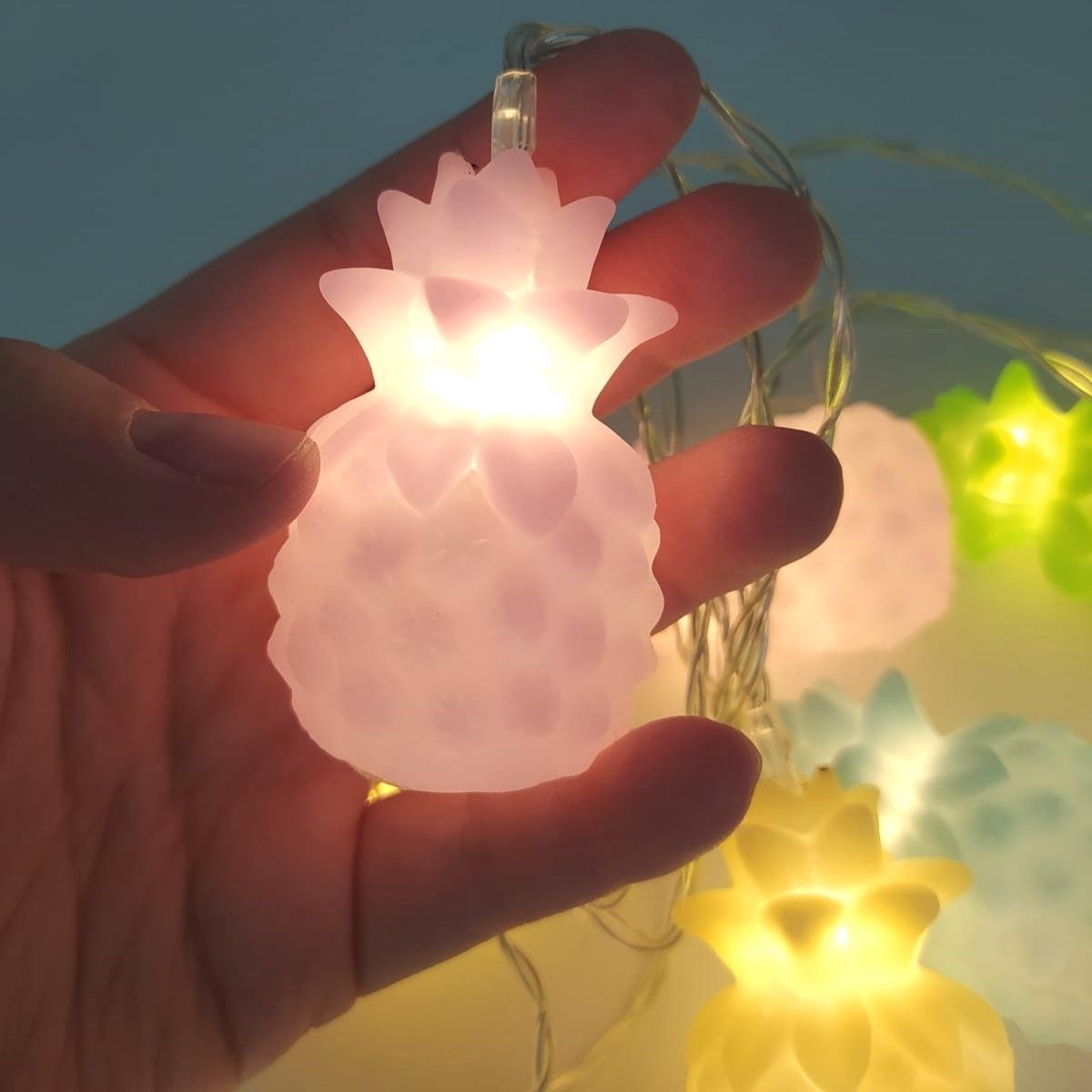 Renk Dekoratif Ananas Dolama 10’Lu Şerit Led Işık Zinciri (4172)