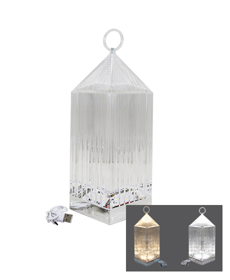 Pi̇rami̇t Kri̇stal 3 Renk Led Dokunmati̇k Usb Şarjli Masa Lambasi (4172)