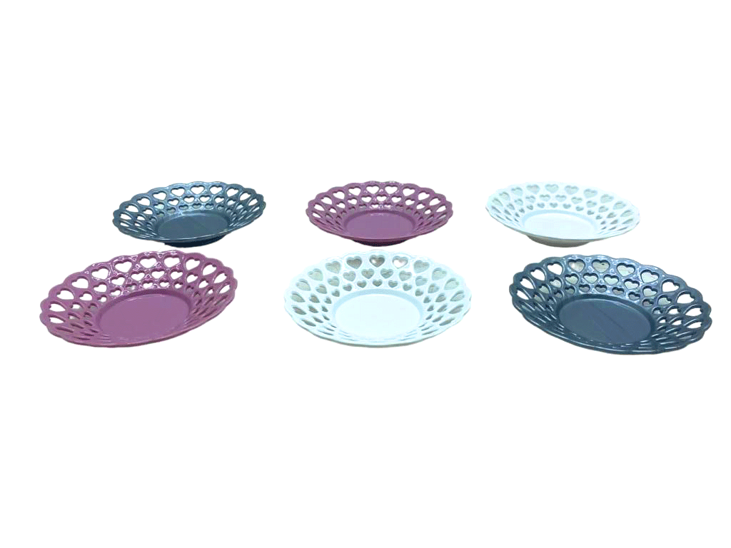 6 Parça  Renkli̇ Plasti̇k Çay Tabak (4172) 6 Parça  Renkli̇ Plasti̇k Çay Tabak (4172)