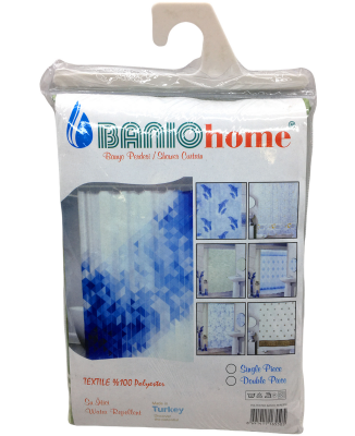 Polyester Çi̇ft Kanat Su İti̇ci̇ Banyo Perdesi̇ 90X200Cm (4172)