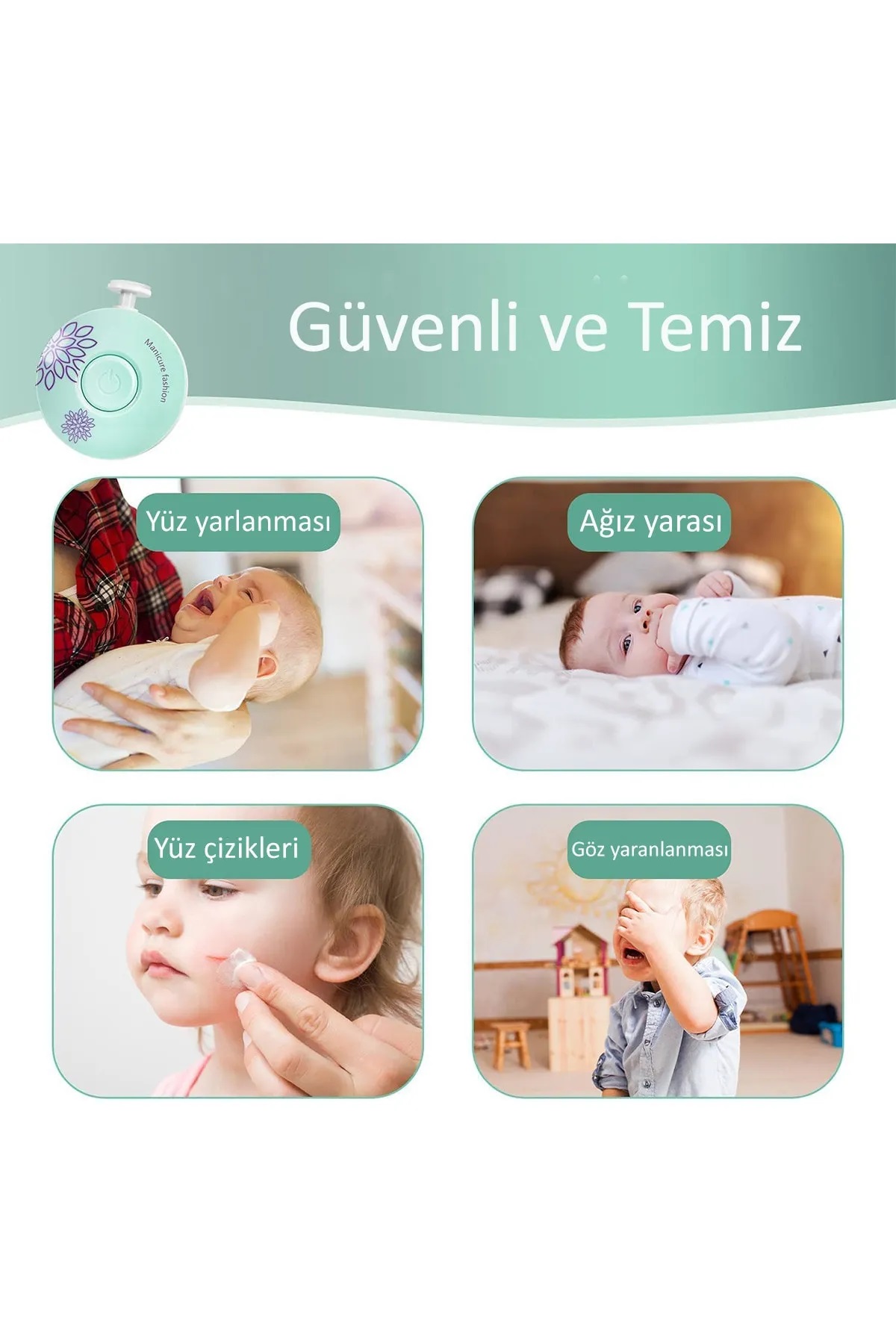 6 Başlıklı Pilli Tırnak Törpüsü ( Bebekler Kullabilir )  (4172) 6 Başlıklı Pilli Tırnak Törpüsü ( Bebekler Kullabilir )  (4172)