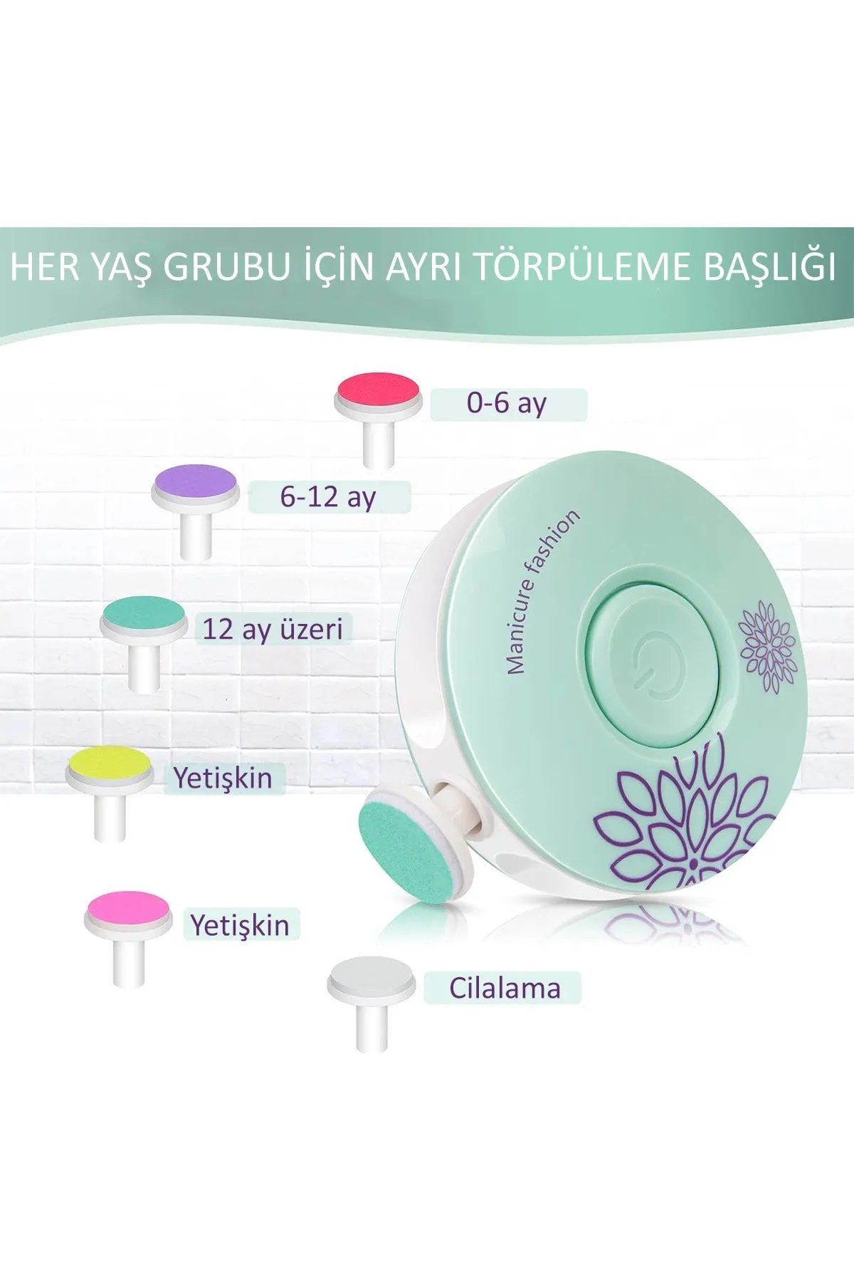 6 Başlıklı Pilli Tırnak Törpüsü ( Bebekler Kullabilir )  (4172) 6 Başlıklı Pilli Tırnak Törpüsü ( Bebekler Kullabilir )  (4172)