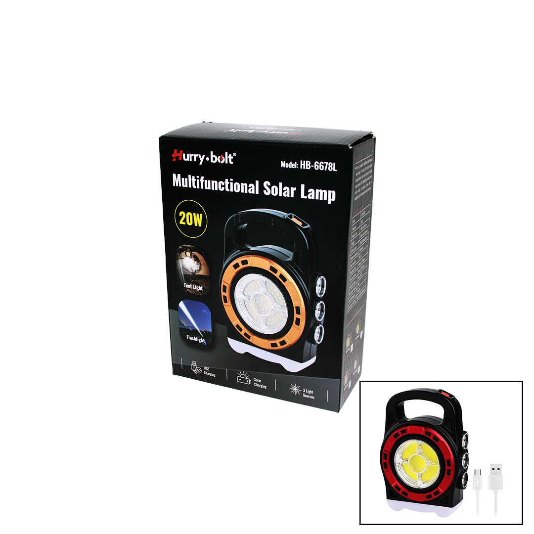 3In1 20W Solar - Usb Şarjli El Feneri̇ - Powerbank El Çantasi Modeli̇