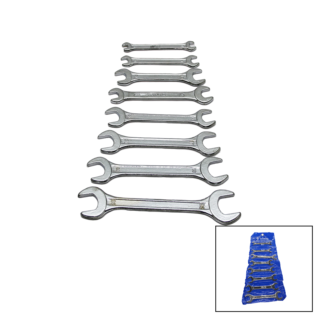 8 Parça  Ağzi Açik 6-22Mm Anahtar Takimi (4172)