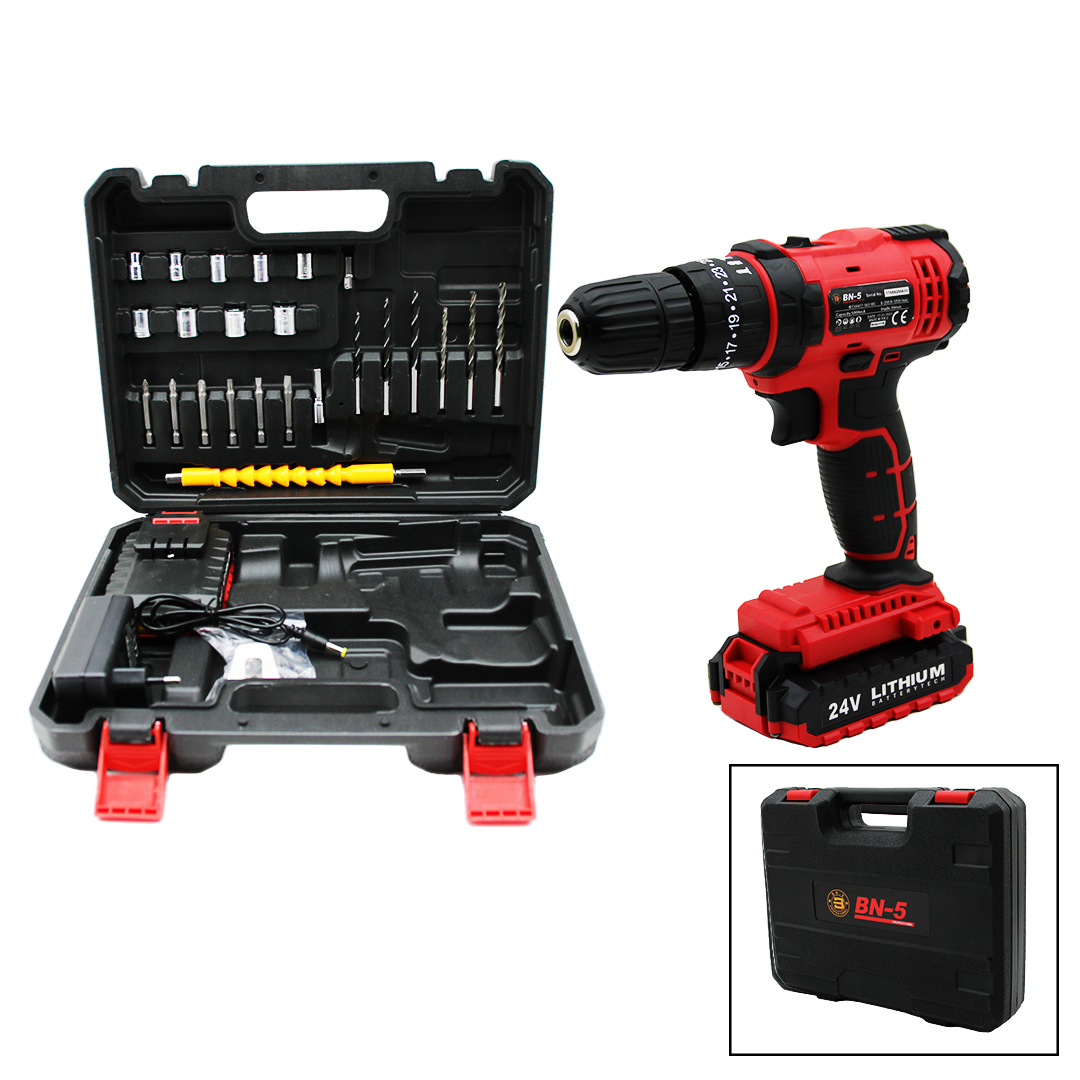 Banco Bn-5 F-136 Stanliy Kirmizi 24W Professional Şarjli Darbeli̇ Matkap Seti̇ Çantali (4172)