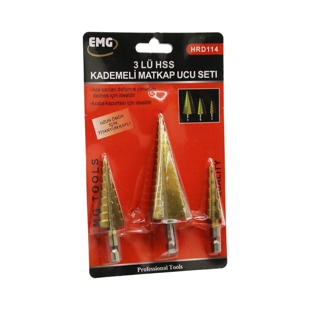 3 Parça  Hss Kademeli̇ Matkap Ucu Set (4172) 3 Parça  Hss Kademeli̇ Matkap Ucu Set (4172)