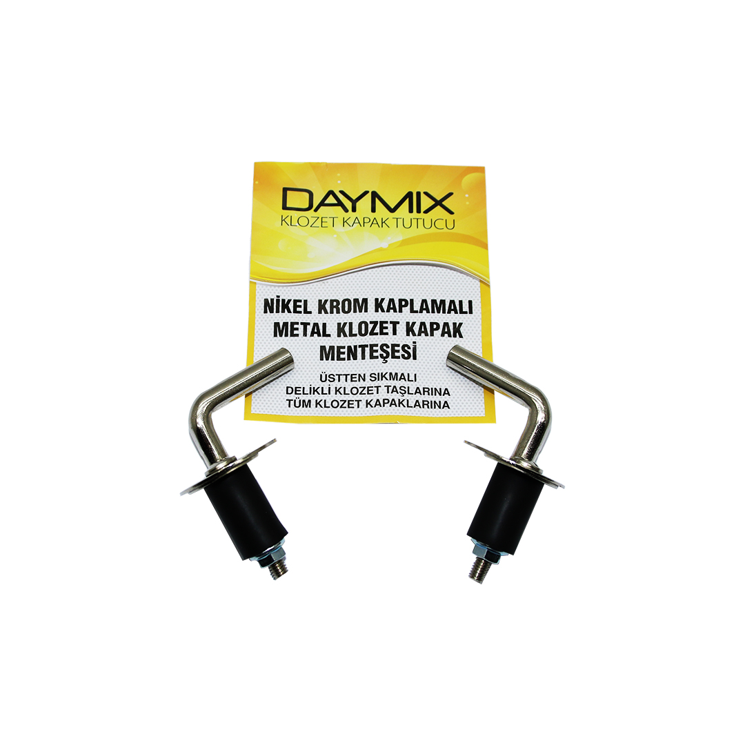 Üstten Sikmali Metal Klozet Kapak Menteşesi̇ Vi̇dasi Ni̇kel Krom Kaplamali (4172)