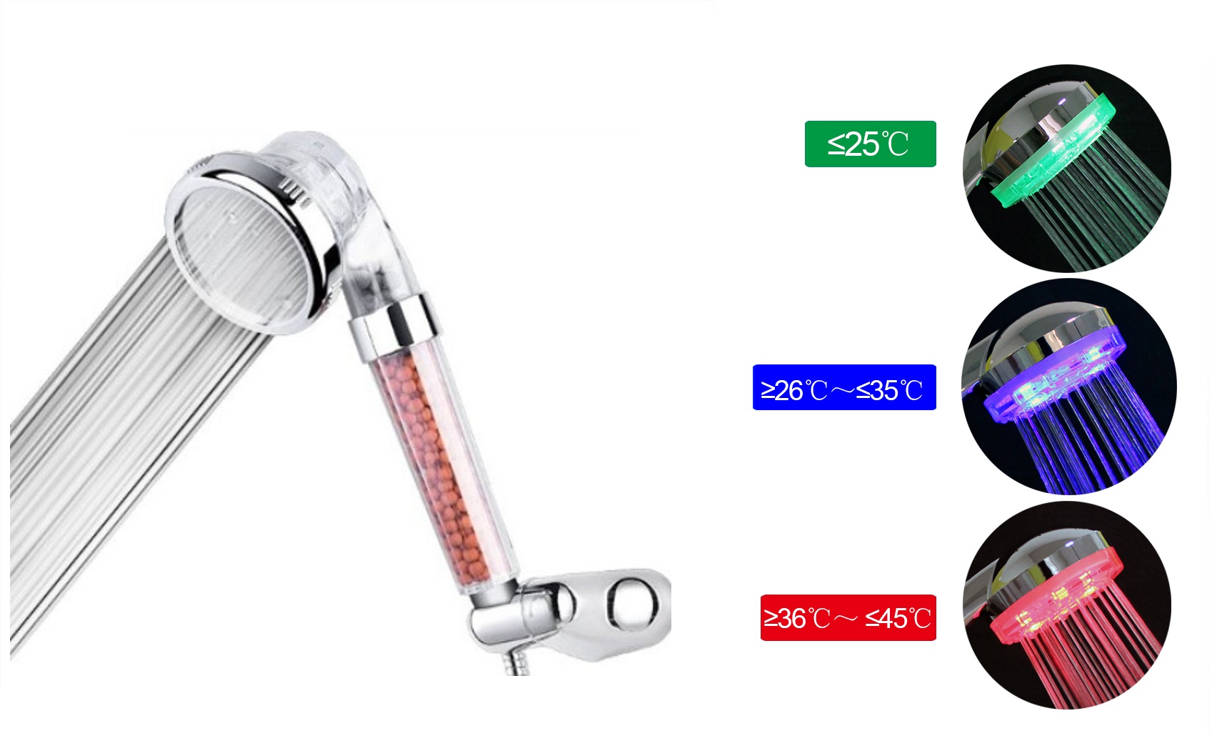 Renk Değiştiren Led Işıklı Duş Başlığı (4172)