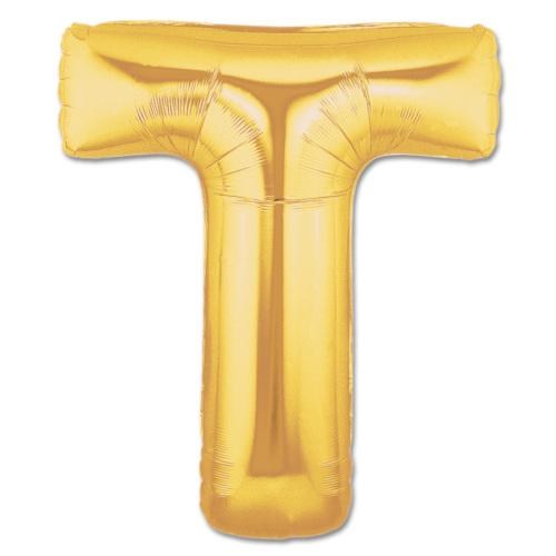 T Harf Folyo Balon Altın Renk  40 Inç (4172)