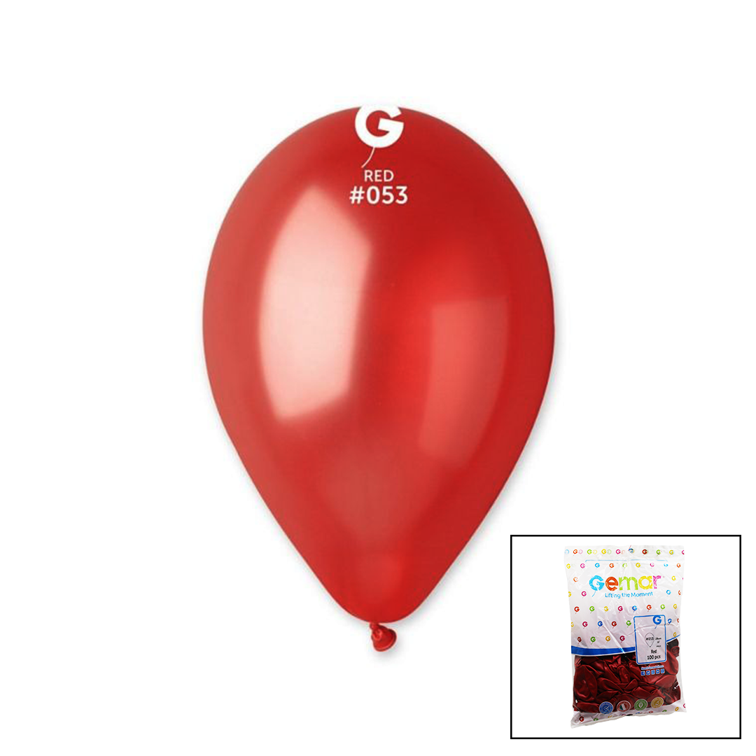 Gm-110-53 Metali̇k - Kirmizi Balon 11&Amp;Apos;&Amp;Apos; - 28Cm - 100 Parça (4172)