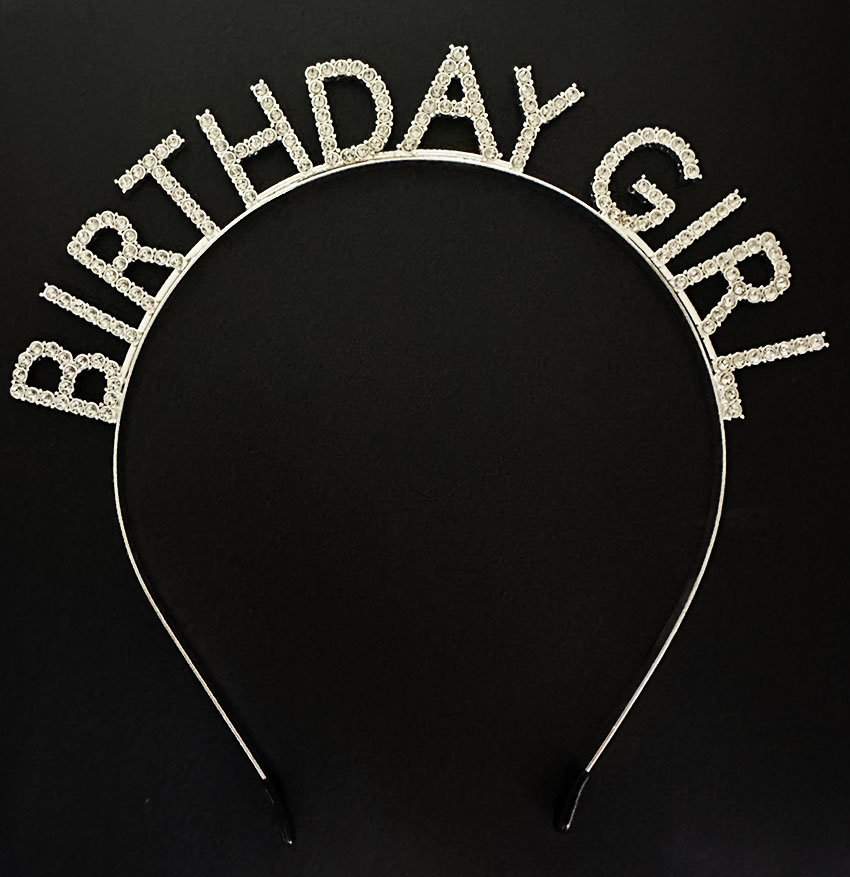 Kristal Taşlı Birthday Girl Doğum Günü Tacı İthal Ürün  17X16 Cm (4172)