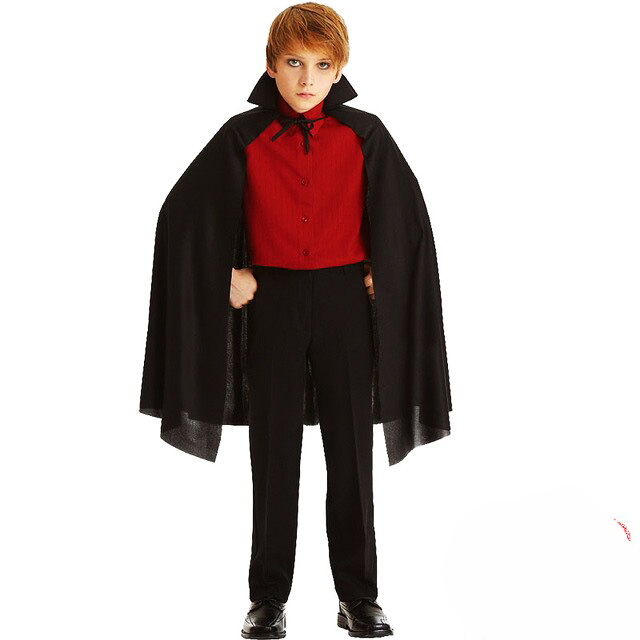 Si̇yah Yakalı Pelerin - Vampir Pelerin - Dracula Pelerin 90 Cm (4172)