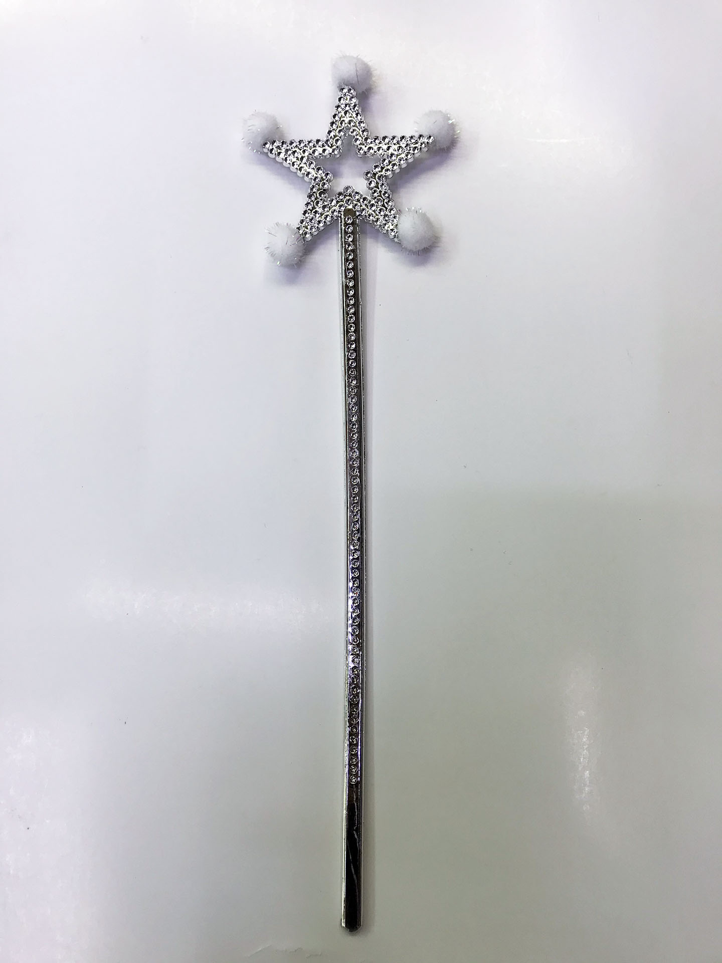 Yıldız Peri Asası Sihirli Değnek Beyaz Ponponlu (4172)