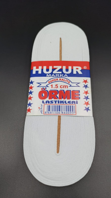 Beyaz - 1.5Cm Paça Lasti̇k Yassi Gni̇ş 10Mt. (4172)