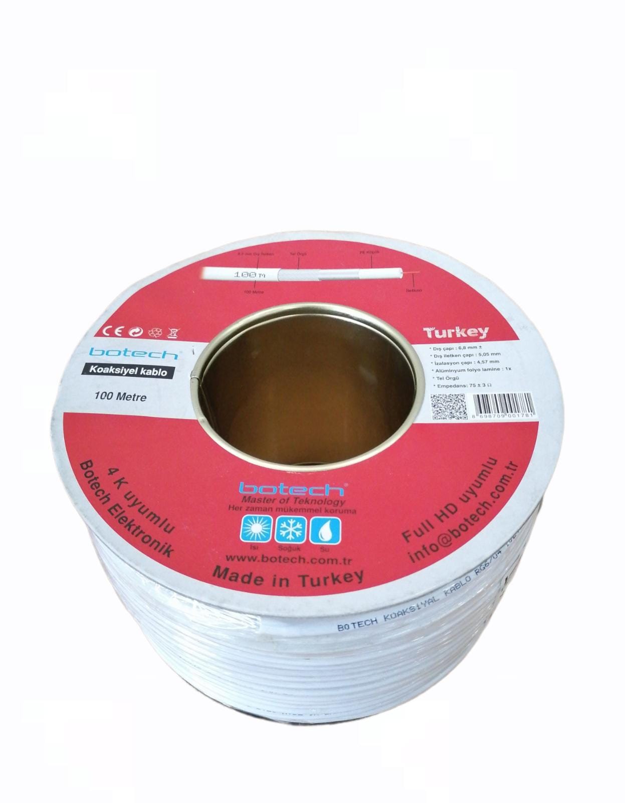 100Mt Uydu Anten Kablosu Rg 6U (4172) 100Mt Uydu Anten Kablosu Rg 6U (4172)