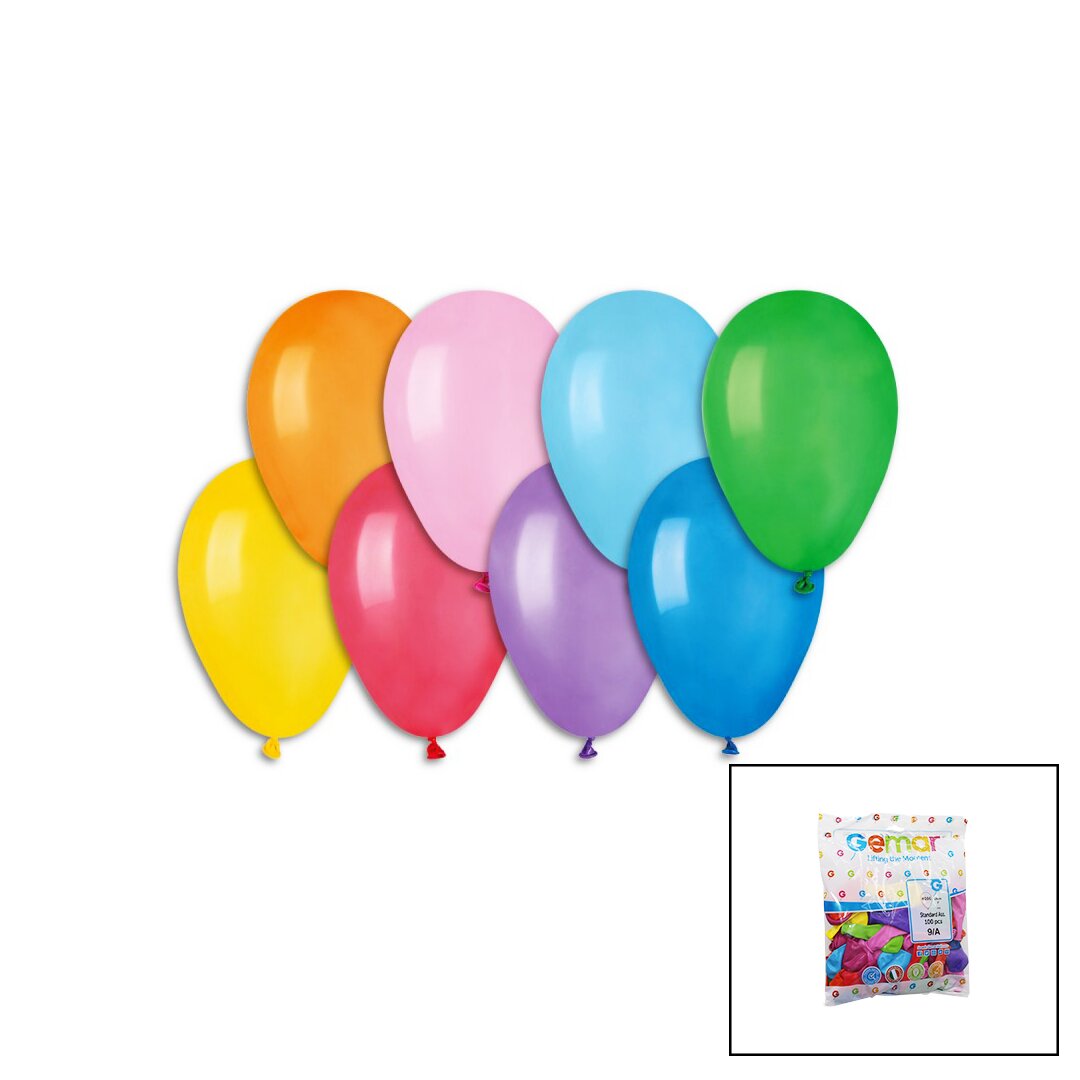 Klasi̇k Renkli̇ Balon 7 İnç - 19Cm - 100Pcs (4172)