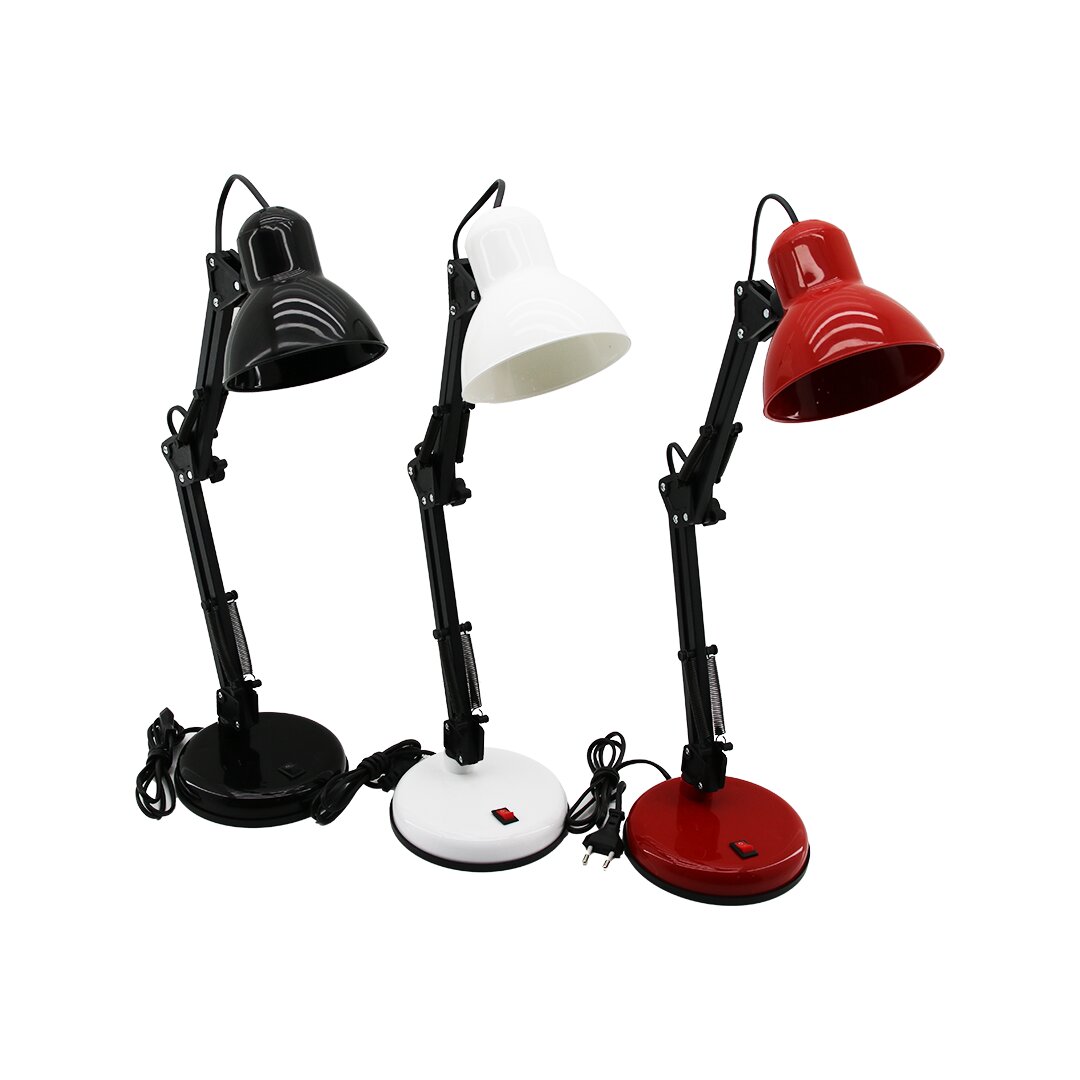 Metal Akrobat Ayakli Elektri̇kli̇ Masa Lambasi Renkli̇ Plasti̇k Tabla - Kafa (4172)